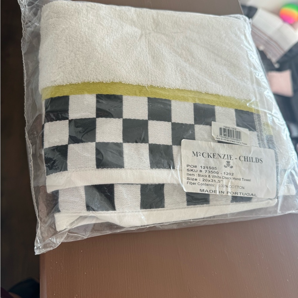 NWT Mackenzie-Childs hand towel